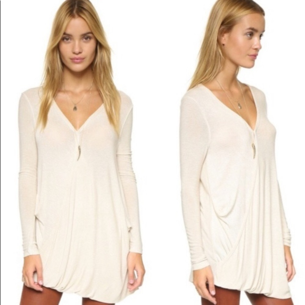 Free People 🌸 XS Oatmeal Sweater Tunic 🌸 We the Free